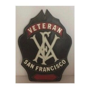 A black and white sign with the words " veteran san francisco."